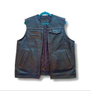 Genuine leather biker vest!